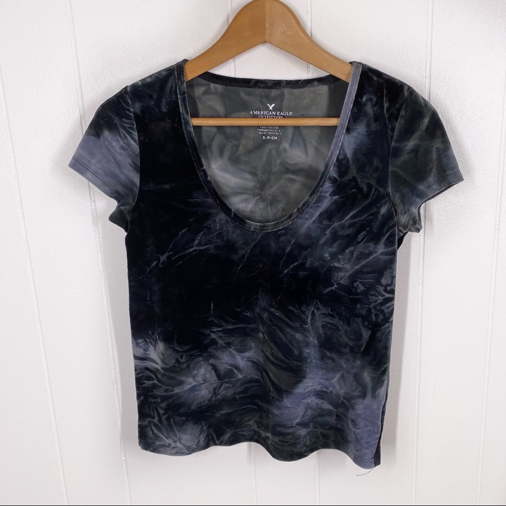 American Eagle Velvet Scoop Neck T Shirt